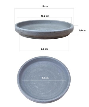 Podstawka GLINIANA BAZALTOWA spodek 11cm