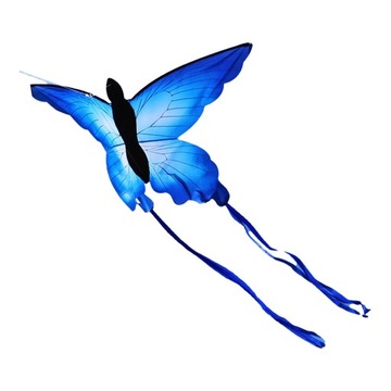 XXL KITE Butterfly BLUE Светящийся светодиод 150см