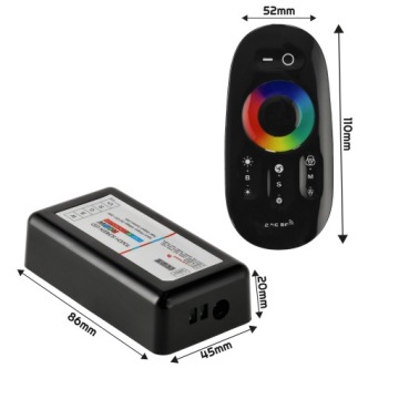 КОНТРОЛЛЕР Контроллер ДИСТАНЦИОННЫЙ ДЛЯ RGBW RF СВЕТОДИОДНОЙ ЛЕНТЫ (Радиоволны) Черный