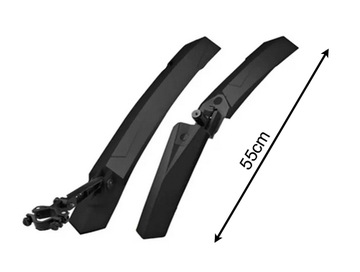 ВЕЛОСИПЕДНЫЕ КРЫЛЬЯ ДЛЯ ВЕЛОСИПЕДА 26/28 PRO КОМПЛЕКТ ПЕРЕДНИХ + ЗАДНИХ БРЫЗГОВ MTB, ЧЕРНЫЙ