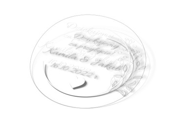 Свадебные наклейки, прозрачные, белый принт, 96 шт.