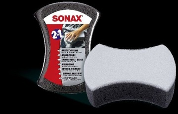 БОЛЬШАЯ ГУБКА ДЛЯ АВТОМОЙКИ SONAX, ДВУХСТОРОННЯЯ /20X15X6,5/