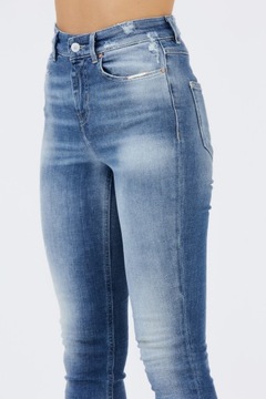 GUESS niebieskie jeansy damskie SKINNY HIGH 25/29