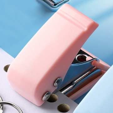 Ręczny Mini Dziurkacz Pojedynczy Różowy 5cmx2.4cm