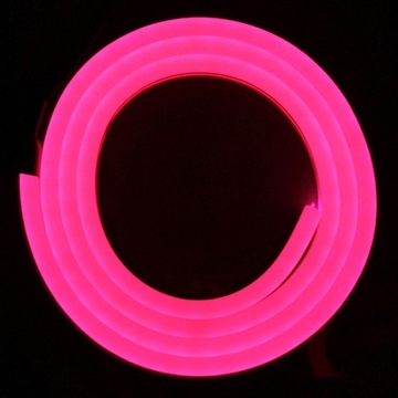 NEON LED 12V SILICONE 6X12 RÓŻANY IP67 1M