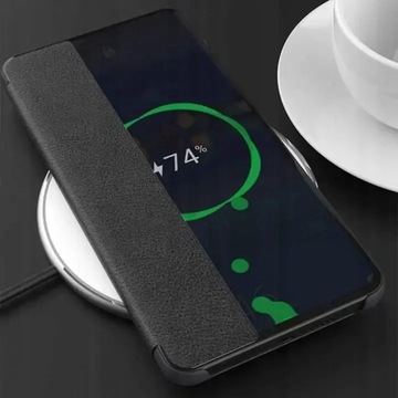 Чехол для Samsung Galaxy S23, КОЖАНЫЙ чехол SMART VIEW с клапаном + 9Н СТЕКЛО