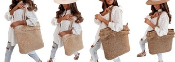 ТКАНАЯ СУМКА СУМКА-КОРЗИНА С БАРОШКОЙ-ШОППЕР