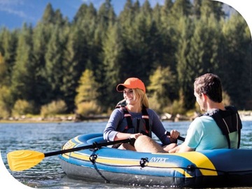 Понтон Челленджер 2 места Насос Intex + лопасти 68367 МОДЕЛЬ 2024 г.