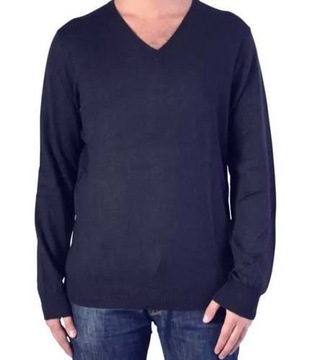 PEPE JEANS GRANATOWY SWETER V NECK (S)