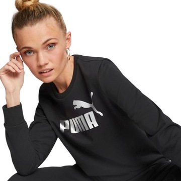 Bluza Damska Puma Wkładana Bez Kaptura Dresowa Sportowa Czarna r. S