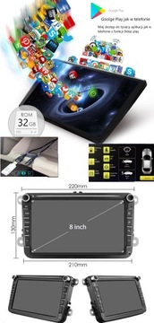 РАДИО 2 DIN VW GOLF V VI 6 VW PASSAT B6 B7 PASSAT TIGUAN TOURAN