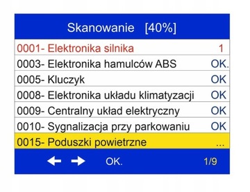 Интерфейс диагностического тестера AUTOPHIX VAG 9610