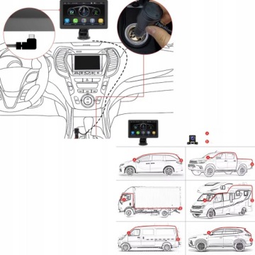 Экранный монитор Радионавигация Видеорегистратор 4K Камера Android Auto CarPlay