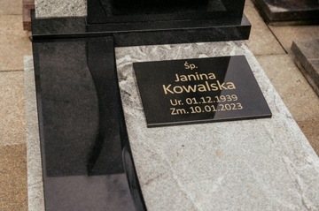 Подушка для могилы Stone Plaque + Гравировка 45x35x5x1 см Черный