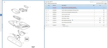 VOLVO XC60 2010 ZRCÁTKO VNITŘNÍ