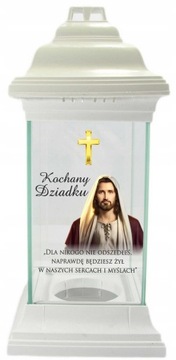 ZNICZ na grób ZE ZDJĘCIEM DEDYKACJĄ dla Dziadka