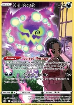 Karty Pokemon (LOR TG09) Spiritomb