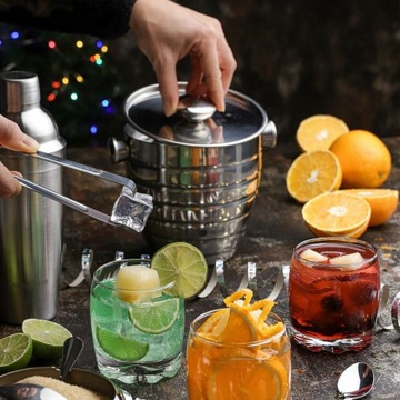 ВЕДРО ДЛЯ ЛЬДА КОНТЕЙНЕР ДЛЯ ЛЬДА с щипцами, нержавеющая сталь, 1,5 л