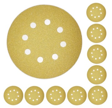 10 X KRĄŻEK ŚCIERNY RZEP 125mm P150 DEERFOS H8