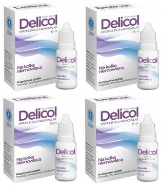 DELICOL na kolkę niemowlęcą krople 4x 15 ml