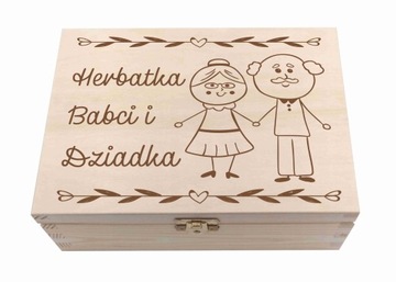 Skrzynka na biżuterię herbaciarka NAJPIĘKNIEJSZY prezent DLA BABCI MAMY