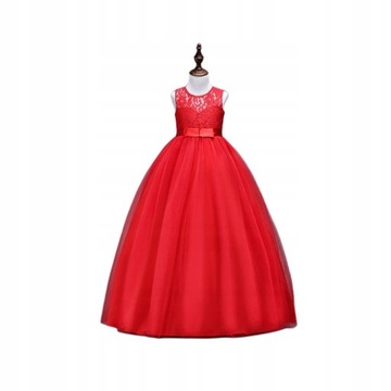 Elegancka sukienka koronkowa księżniczka długa EW/