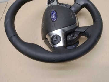 РУЛЕВОЕ КОЛЕСО + ПОДУШКА БЕЗОПАСНОСТИ МНОГОФУНКЦИОНАЛЬНАЯ КОЖАНАЯ FORD C-MAX MK2 II 2010-2014 гг.