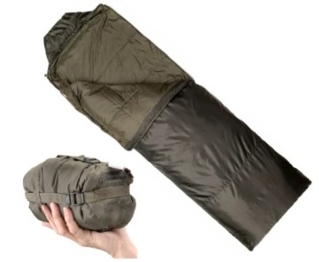 SNUGPAK ŚPIWÓR Jungle Bag Letni 80cm x 220cm Olive Moskitiera Lewy