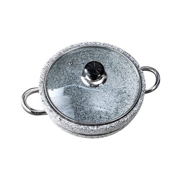 Универсальная многоразовая жаровня с корейской каменной чашей для тушения кимчи 28 см