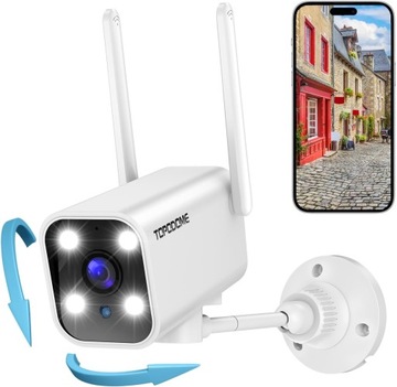 Kamera zewnętrzna Wi-Fi 1080 P Noktowizor Obrót 180 Topodome