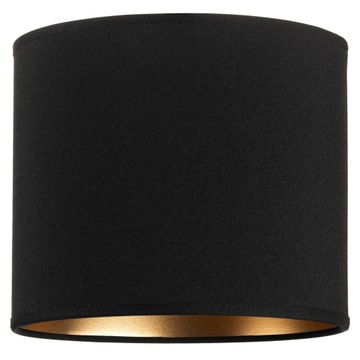 ABAŻUR okrągły walec tuba 20cm CZARNY ZŁOTY