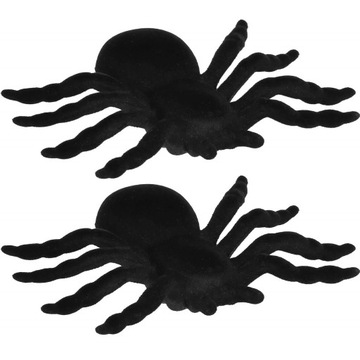 ИСКУССТВЕННЫЕ ПАУКИ ДЛЯ ХЭЛЛОУИНА ЧЕРНЫЕ 2 шт УКРАШЕНИЕ БОЛЬШОЙ СТРАШНЫЙ ОРНАМЕНТ