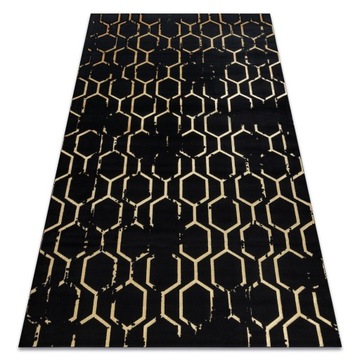 STYLOWY DYWAN 160x220 cm czarny/złoty #AT3292