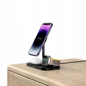 ЗАРЯДНОЕ УСТРОЙСТВО МАГНИТНОЙ ИНДУКЦИИ 3в1 ДЛЯ IPHONE APPLE WATCH 15W