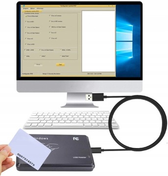 Czytnik kart RFID UNIQUE 125 kHz USB zbliżeniowy