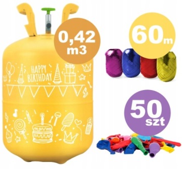 0,42 м3 HEL BOTTLE + BALLOONS x50 STRING 60m HEL for BALLOONS