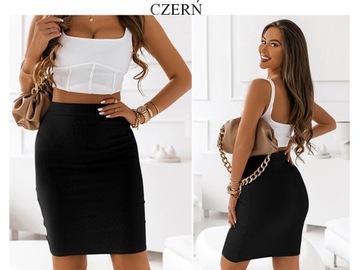 ЮБКА-КАРАНДАШ В РЕБРУСКУ, ЦВЕТ S/M