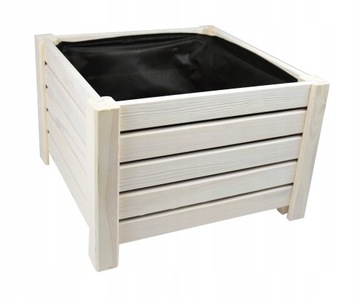 DREWNIANA DONICA NA KWIATY skrzynka drewno 38 cm