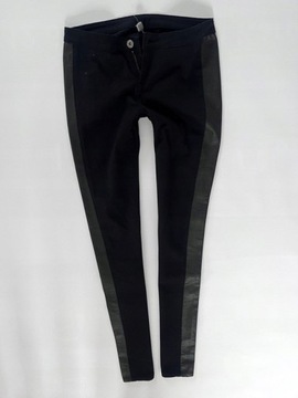 VILA czarne spodnie rurki jeans 38 M LAMPASY