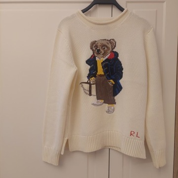 Polo Ralph Lauren Sweter Regular Fit kremowy rozm L