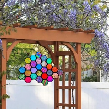 Витражная панель подвесная декоративная акриловая