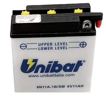 AKUMULATOR UNIBAT 6N11A-1B 11Ah 6V