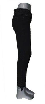 DIESEL SLANDY jeansy damskie -085AV 00SXJM- czarne rurki oryginalne W30/L30