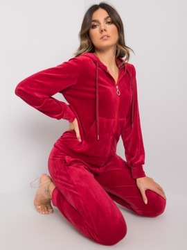 KOMPLET dres Welurowy szary rozpinany