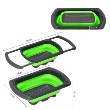 СКЛАДНОЙ СИЛИКОНОВЫЙ ДУРШРУГ, СИТНО, ДУРШРУГ, КУХОННАЯ КАПЕЛЬНИЦА БОЛЬШОЙ ВМЕСТИМОСТИ