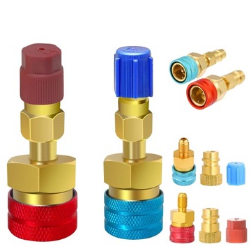 2x ZŁĄCZA SZYBKOZŁĄCZE KLIMATYZACJI R1234YF ADAPTERY R134A