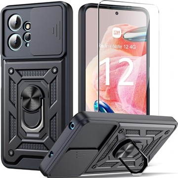 Etui PANCERNE RING do XIAOMI REDMI NOTE 12 |+SZKŁO