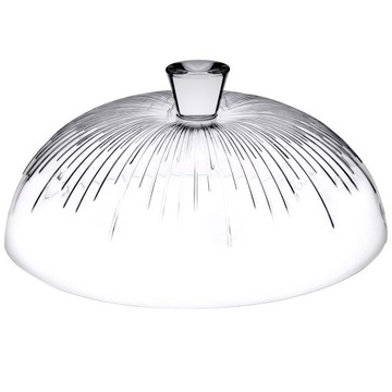 KLOSZ SZKLANY W PRĄŻKI NA CIASTO TORT 32 CM PASABAHCE !