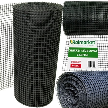 PLASTIKOWA SIATKA RABATOWA OGRODOWA OGRODZENIOWA BUDOWLANA 0,4x50m CZARNA