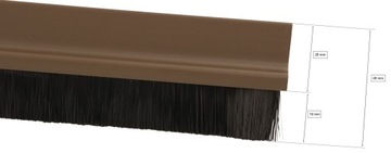 ДВЕРНАЯ ПОЛОСКА 1М КОРИЧНЕВАЯ УПЛОТНИТЕЛЬ